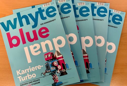 Deckblatt Magazin whyte blue dual